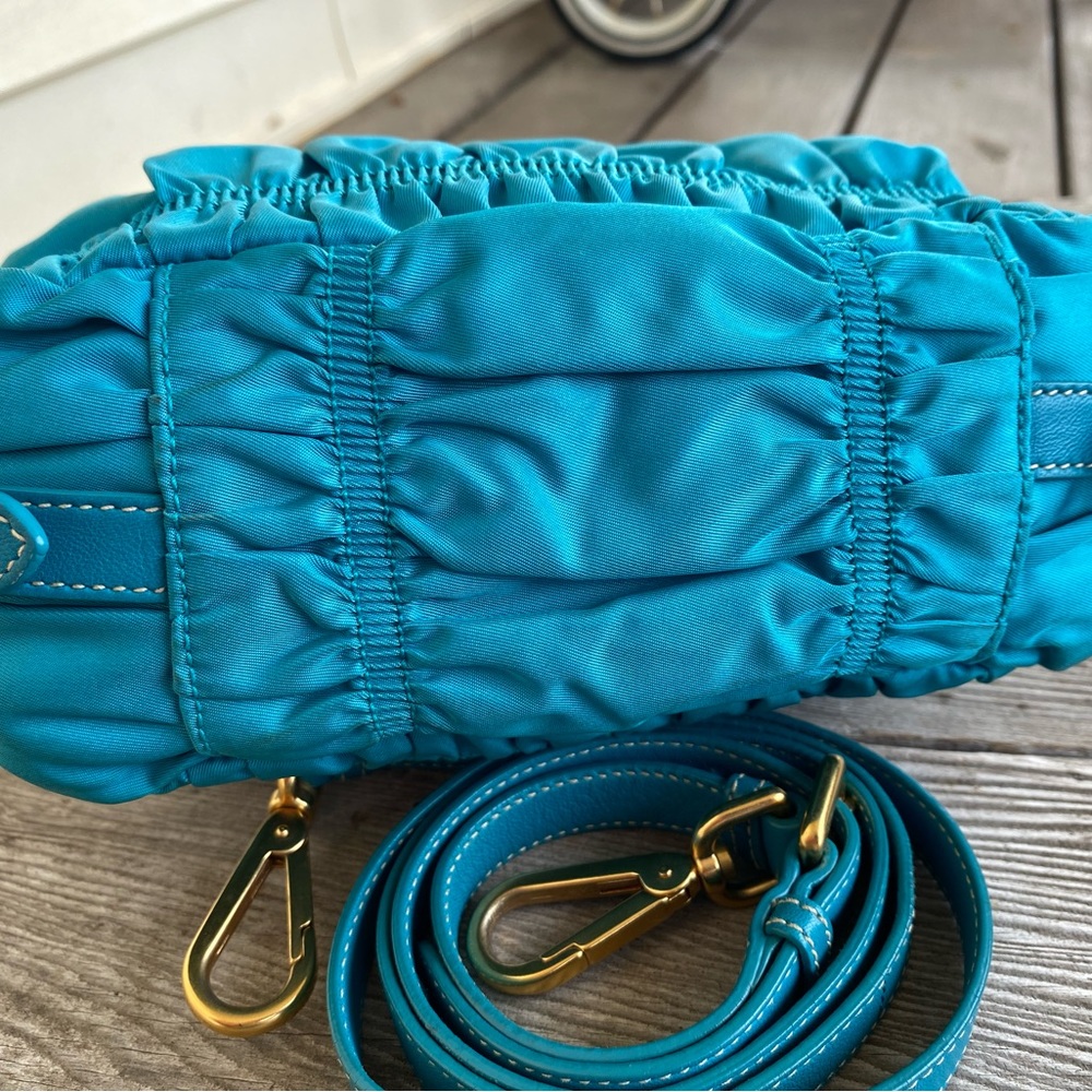 Prada Blue Tessuto Gaufre Crossbody - Picture 3 of 16